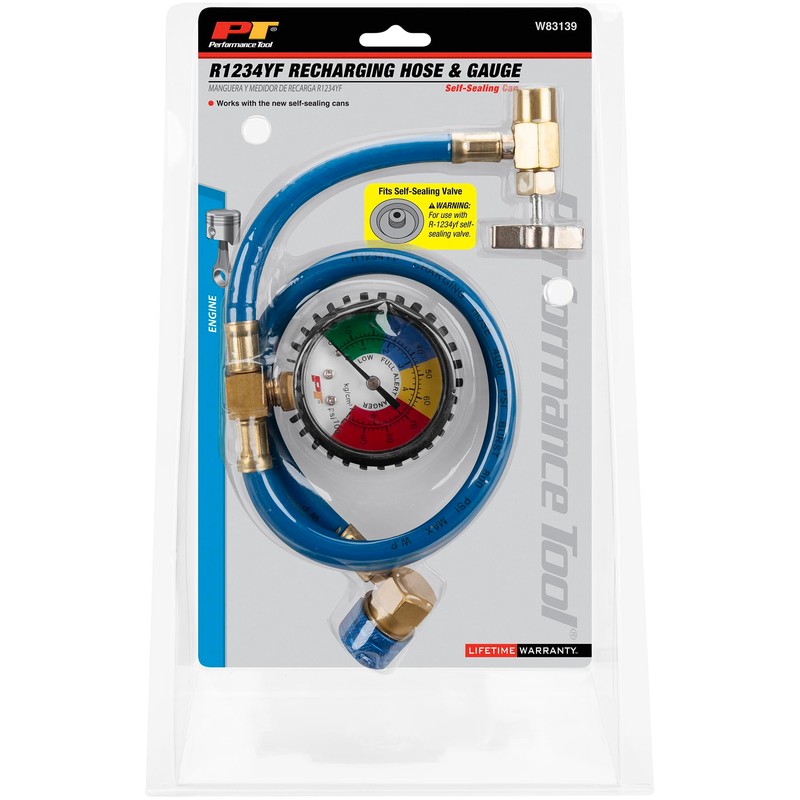 Performance Tool W83139 Self-Sealing R1234YF Refrigerant Can Recharging Hose and