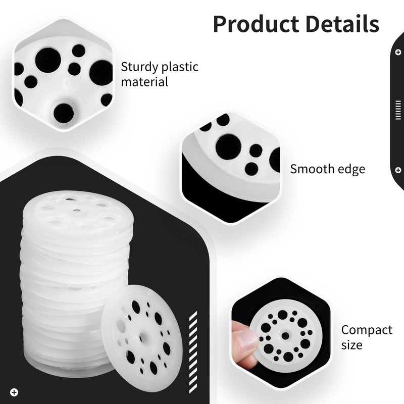 Lnrueg 500 Pcs 46mm Plastic Flat Washers, Load Spreading Polypropylene