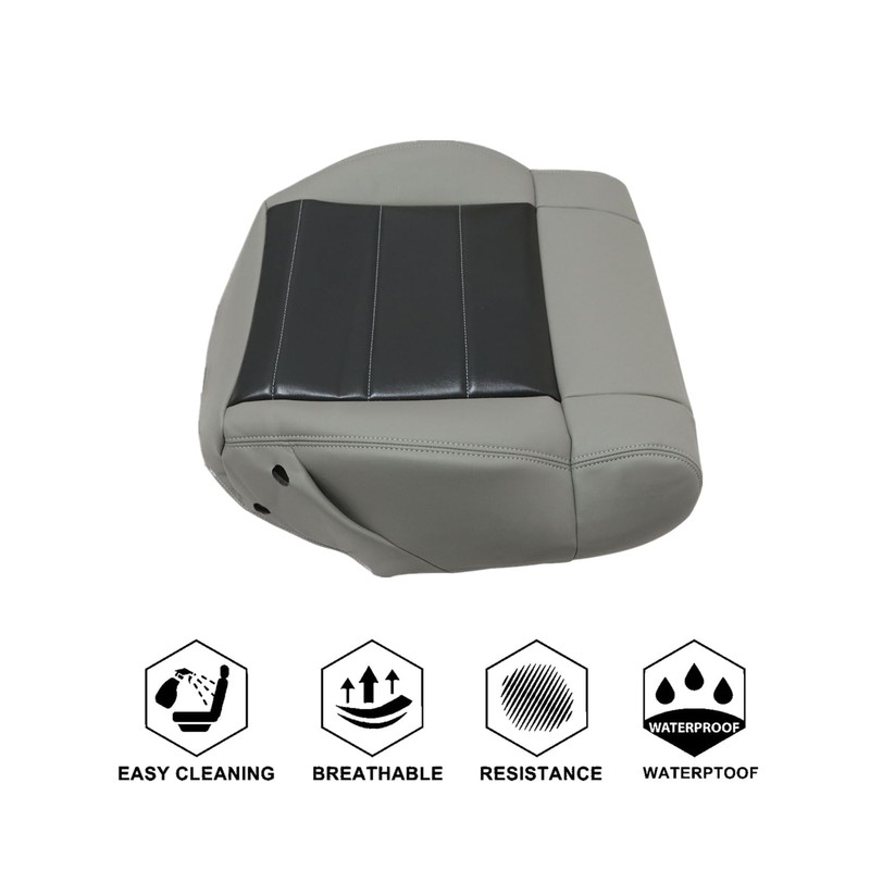 NLQR Driver & Passenger Side Bottom Replacement Seat Cover Leather