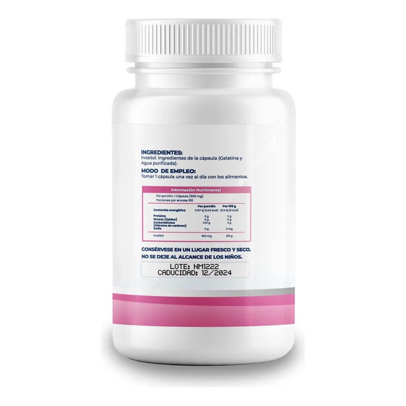 Citrato De Magnesio E Inositol 500mg - 100 Cáps. Por