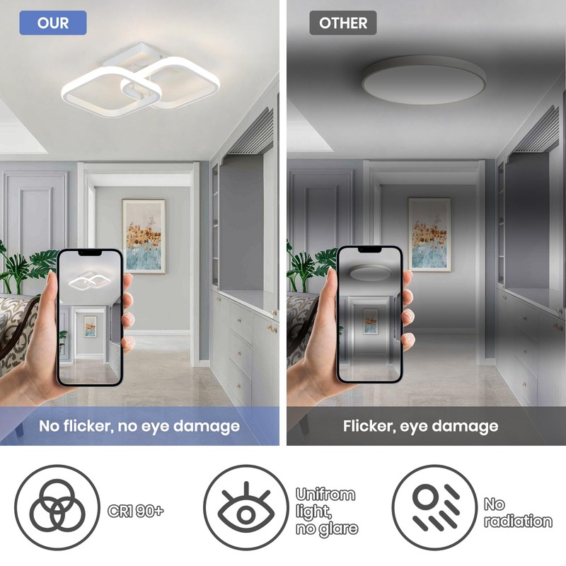 CANEOE Led Ceiling Light Fixture,4500K Modern Hallway Light fixtures Ceiling