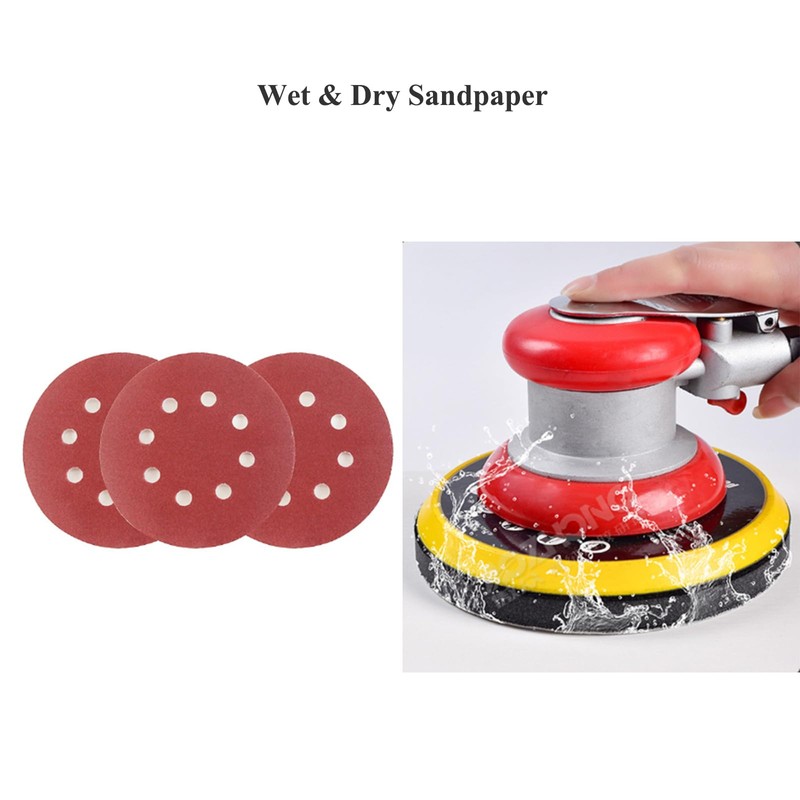 Secwell Pack of 20 Sandpaper 180 mm Velcro Sanding Discs