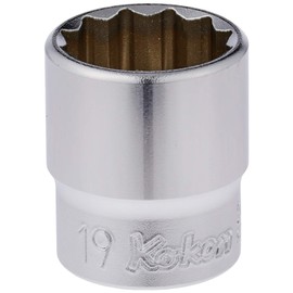 ko-ken 3/8 (9.5 mm) Sq. 12 Square Socket 19 mm 3405 m – 19