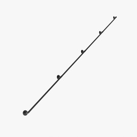 pamo Hand Rail - 1.2ft - 12.9ft - Heavy Duty Industrial Pipe Hand Railings for Stairs Indoor and Outdoor I Wall Mounted Stair Railing, Hand Rail