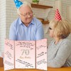 Crenics Rose Gold 70th Birthday Decorations, Creative 70th Birthday Guest