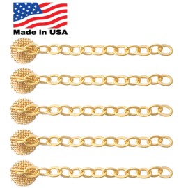 ORTHOSOURCE Gold MESH Swivel & Chain Dental Impacted Cuspid Eruption Appliance Quantity 5