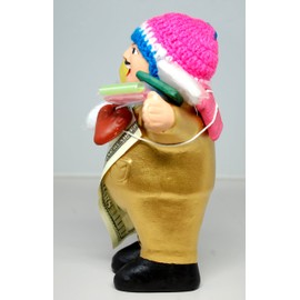 【EKEKO Ekeko Figurine 7.5 inches GOLD】 L Size Currently offering Wairuros as a gift! Large size Ekeko figurine 7.5 inches Gold・Gold color【Our store Vivas Latin Shop Original Model】Made in Peru