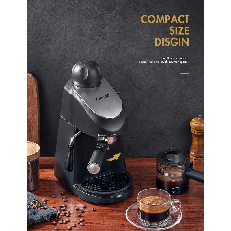 Yabano Espresso Machine, 3.5Bar Espresso Coffee Maker, Espresso and Cappuccino