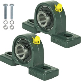 AR-PRO 2-Pack UCP204-12 Mounted Pillow Block Ball Bearing - Bearing Steel Bearings 3/4" Bore with Solid Cast Iron Base - Self Alignment