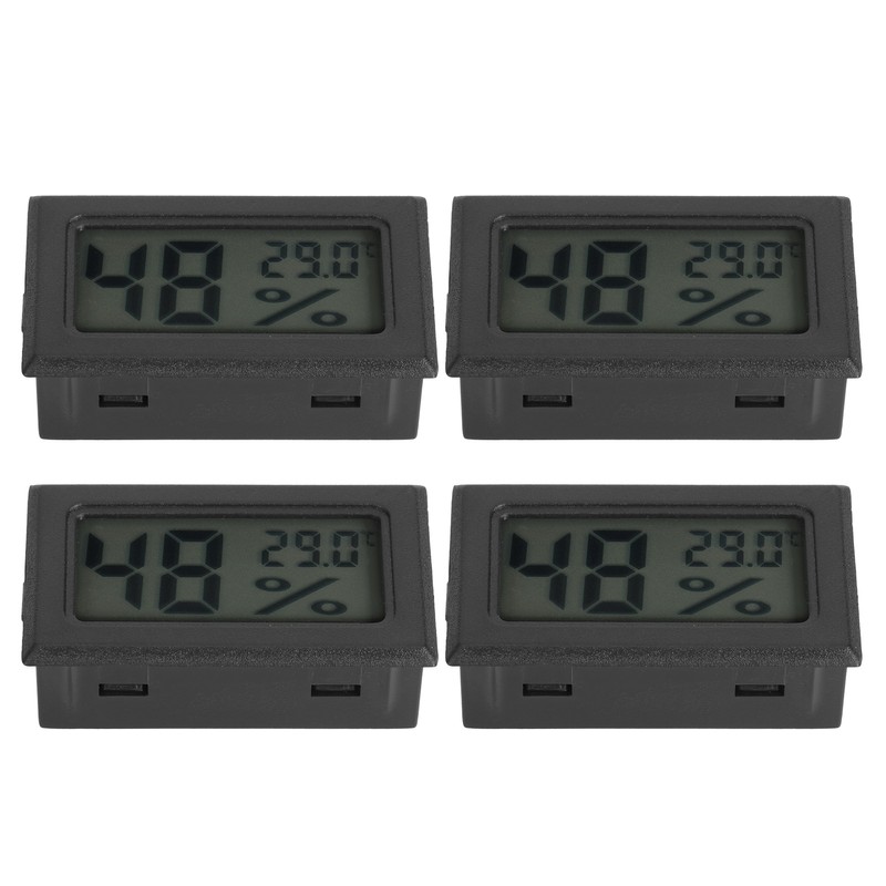 4PCS Mini Embedded Digital Temperature Humidity Meters Gauge Indoor Thermometer