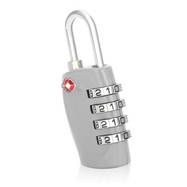 CellDeal 2 X TSA Security 4 Combination Travel Suitcase Luggage Bag Code Lock Padlock (Silver)