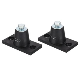PATIKIL Rubber Vibration Isolator Mounting Bracket 20kg / 44lb Load Bearing, 2 Pack Machine Shock Absorber for Mini Split HVAC Air Conditioner Condenser (80x41x39mm)