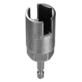 sourcing map H19 Wing Nut Driver 19mm Metric 6-Point Socket 1/4" Hex Shank Power Deep Slot Wing Nut Drill Bit CR-V Steel Wrench Impact Driver Tool for Panel Nuts Bolts Screw Eyes