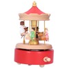 Wooden Music Box Musical Box Rotating Horse Shaped Wood Crafts