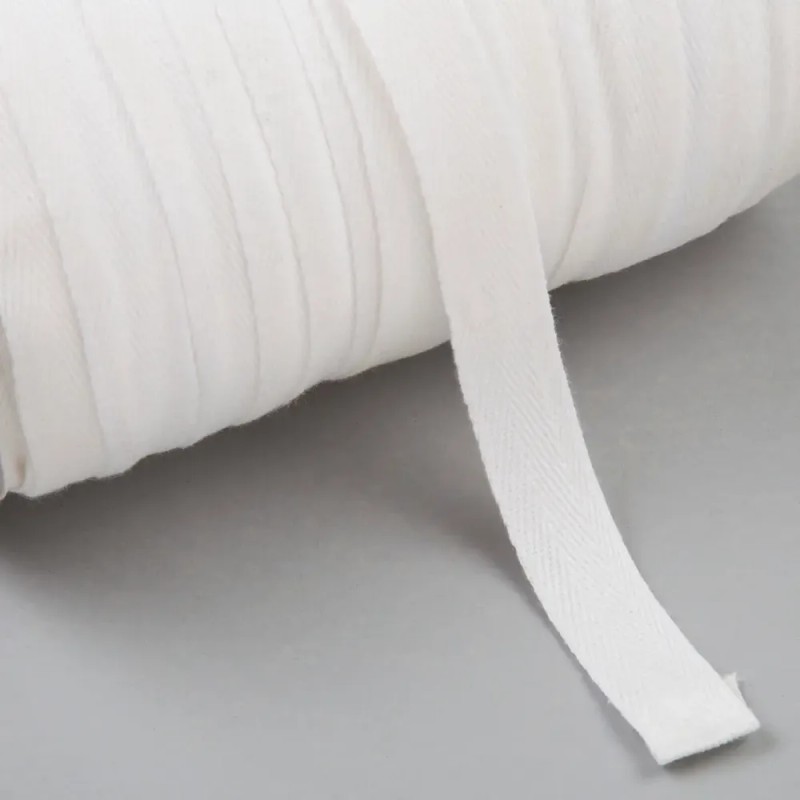 Cinta Palmita Algodón 20mm Crudo Rollo 100m Inzaboton Indumentaria