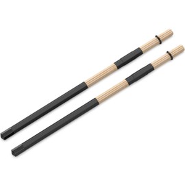 Bamboo Drumsticks, 5A Jazz Drum Sticks, Rods Drum Brushes for Jazz, Folk, Small Venue and Acoustic Performance (BLACK, 1 Pack)