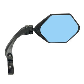 Hafny NEW Handlebar E-Bike Mirror, Large Surface Mirror, HD Automotive Grade Glass Bicycle Mirror, Safe Blast-Resistance Cycling Mirror, (HF-M904-FR01B) (Anti-glare Blue Glass Right)