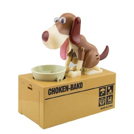 Cute Puppy Hungry Eating Dog Coin Bank Doggy Piggy Bank Coin Munching Toy Money Box