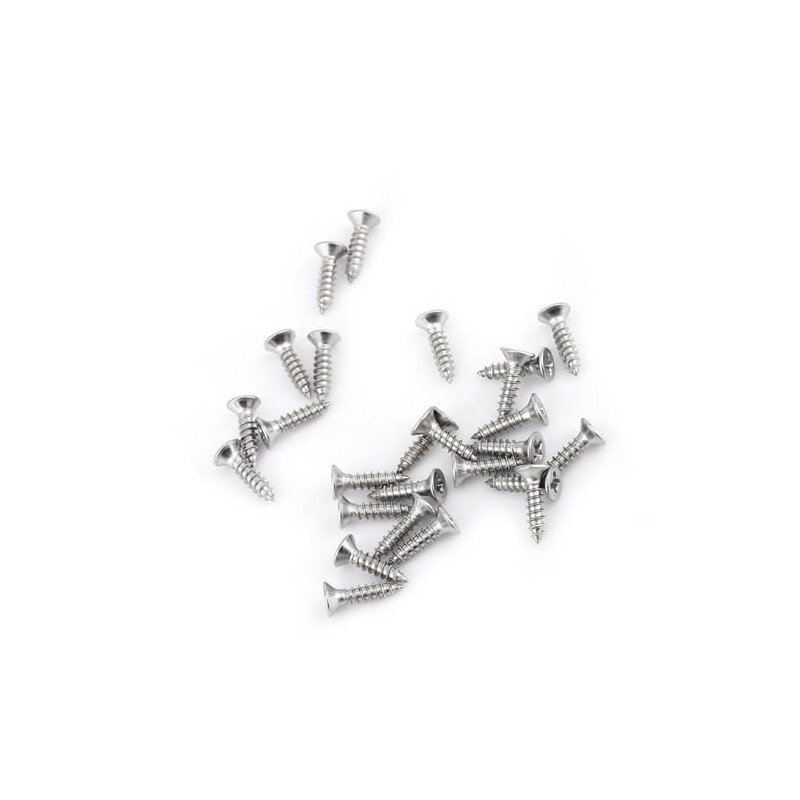 200 Uds M3 Acero Inoxidable SS304 Tornillos Autorroscantes Pan Flat