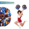 Lovecheer 2PCS Orange and Blue Pom Poms Cheerleading Metallic Cheer