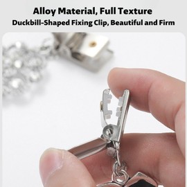 Pack of 5 Pullover Clips Vintage, Rhinestone Brooches Women's Elegant Scarf Clasps, Collar Clips for Cardigans & Shirts Retro Cinch Clip, Dresses Clip for Women, Metal