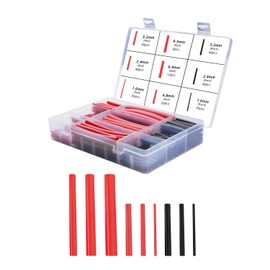 Ohamtes 270PCS Black and Red Heat Shrink Tubing Kit, 3:1 Ratio Shrinkage, Lined WithAdhesive, Insulated Heat Shrink Tubing, Marine Grade Heat Shrink Packaging Industrial Heat-Shrink Tubing