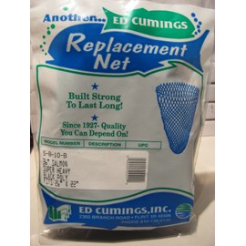 Cumings S-B-10-B Replacement Fishing Net 36" Salmon Super Heavy Black Poly 26x22