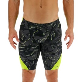 TYR Men's Galaxay Jammer, Black/Lime, 26