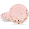 ZVK Paper Plates Set Pink Gold 23 cm Dessert Plates