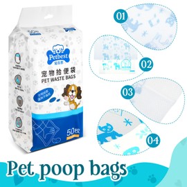 Humyoun 200 Pcs 2 Ply Dog Waste Pick up Bags Dog Poop Leak Proof Bags 12.8x8.4 Inch for Outdoor Puppy Walking and Travel Leak Proof and Tear Resistant Thick Plastic Pet Supplies