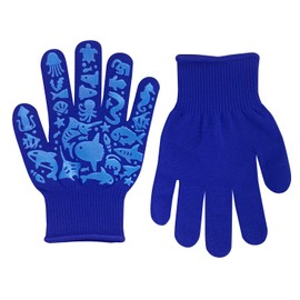 Fukutoku Sangyo #770 Children's Size Anti-Slip Work Gloves, Sea Pattern, 1 Pair Set, Made in Japan, Sports Events, Outdoors, Agriculture, Cleaning, Picture Booklet