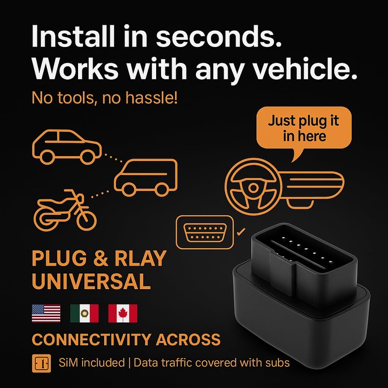 GPS Tracker for Vehicles | findCar OBD 4G | Real-Time