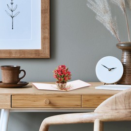 IOYOUNOW Red Amaryllis Flower Bouquet - 6x12 Inch Pop Up Paper Flower Bouquet Greetings Card - Perfect for Anniversary, Valentines Day, Birthday, Love