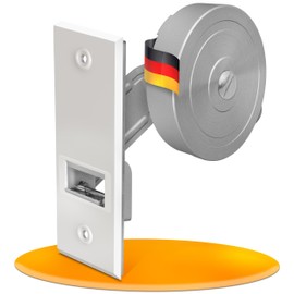 MEISTERBAU - Roller shutter belt winder flush-mounted [made in Germany] - roller shutter winder with cover - roller blind belt winder for roller shutter belt 23 mm [without strap]