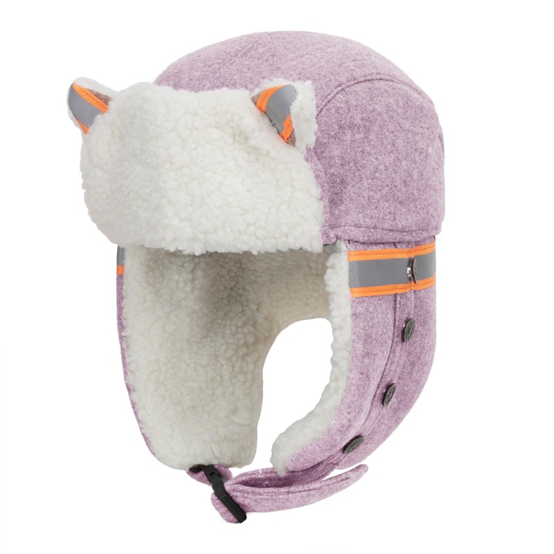 [Afindern] Pilot Cap, Children's Flight Cap, With Earmuffs, Fluffy, Cold