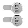 2pcs 30mm/1.18in 3-Digit Mechanical Code Password Lock for Cabinet Wardrobe