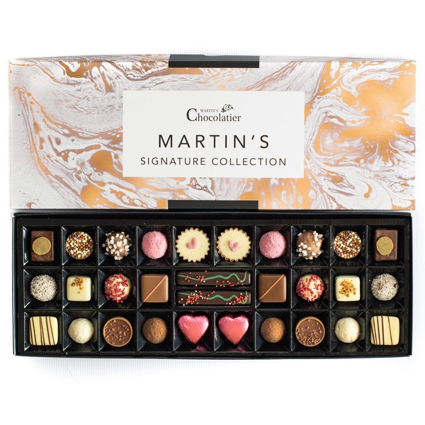 Martin’s Chocolatier Signature Collection | Luxury Handmade Chocolate Box | 30 Belgian Chocolates, 15 Assorted Flavours | Ideal Present for Special Occasions (Artisan)