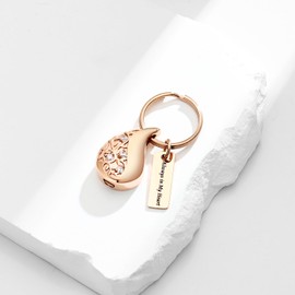 Cremation Urn Keychain Teardrop Cremation Urn Memorial Keychain Ashes Keychain Cremation Jewelry for Men Women of Loved One
