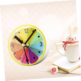 KICHOUSE Fridge Clock Magnet Wall Clock Magnets Lemon Pattern Calendar for Boys and Girls Stick Refrigerator Stickers