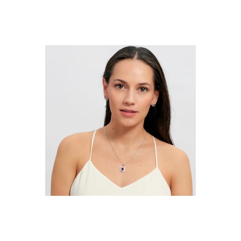 LuckyLy Set de Joyería para Mujer, Collar y Aretes Zirconias,