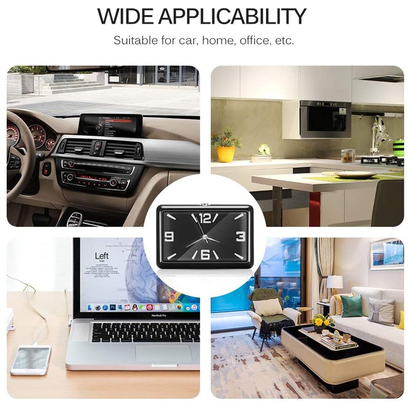 Car Clock Mini Automobiles Internal Stick On Digital Watch Auto