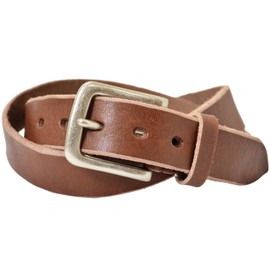 atelierCODEL Men's Leather Belt, Casual, Tochigi Leather, dark brown