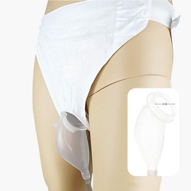 Urine Collection Bag for Bedridden with 2 Urine Bags Reusable Silicone Urinal Urinary Drainage Bag System Wearable Urine Bag Portable Wearable Collection (Men)