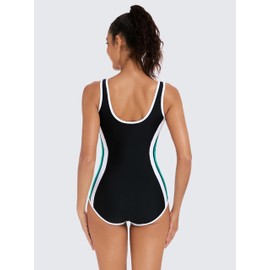 ATTRACO Athletic Bathing Suits Women One Piece Swimsuit Competitive Swimsuits Built-in Bra XL