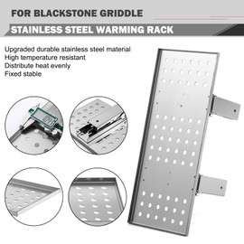 Warming Rack Replacement for Blackstone 17 Inch Griddle Grill Parts Blackstone 1814 2142 2143 Original 2273 1650 Adventure Ready Top Grate Blackstone 17” Griddle Shelf 1892 1859 1971 Upper Rack