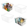 MOONEDGE Plastic Storage Bins – Clear Pantry & Cabinet Storage