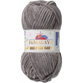 Strickfein Himalaya Dolphin Baby Wool Yarn, Cotton Knitting Wool for Knitting, Crochet (80320 Dark Grey)