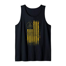 Vintage Betsy Ross Flag - 13 Colonies - Gadsden Flag Yellow Tank Top