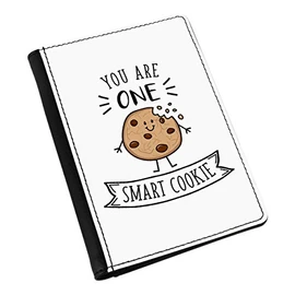 Gift Base You Are a Smart Cookie Passport Holder Cover, black