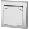 Flush-Mounted Socket IP44 All-in-One Series C1 Silver